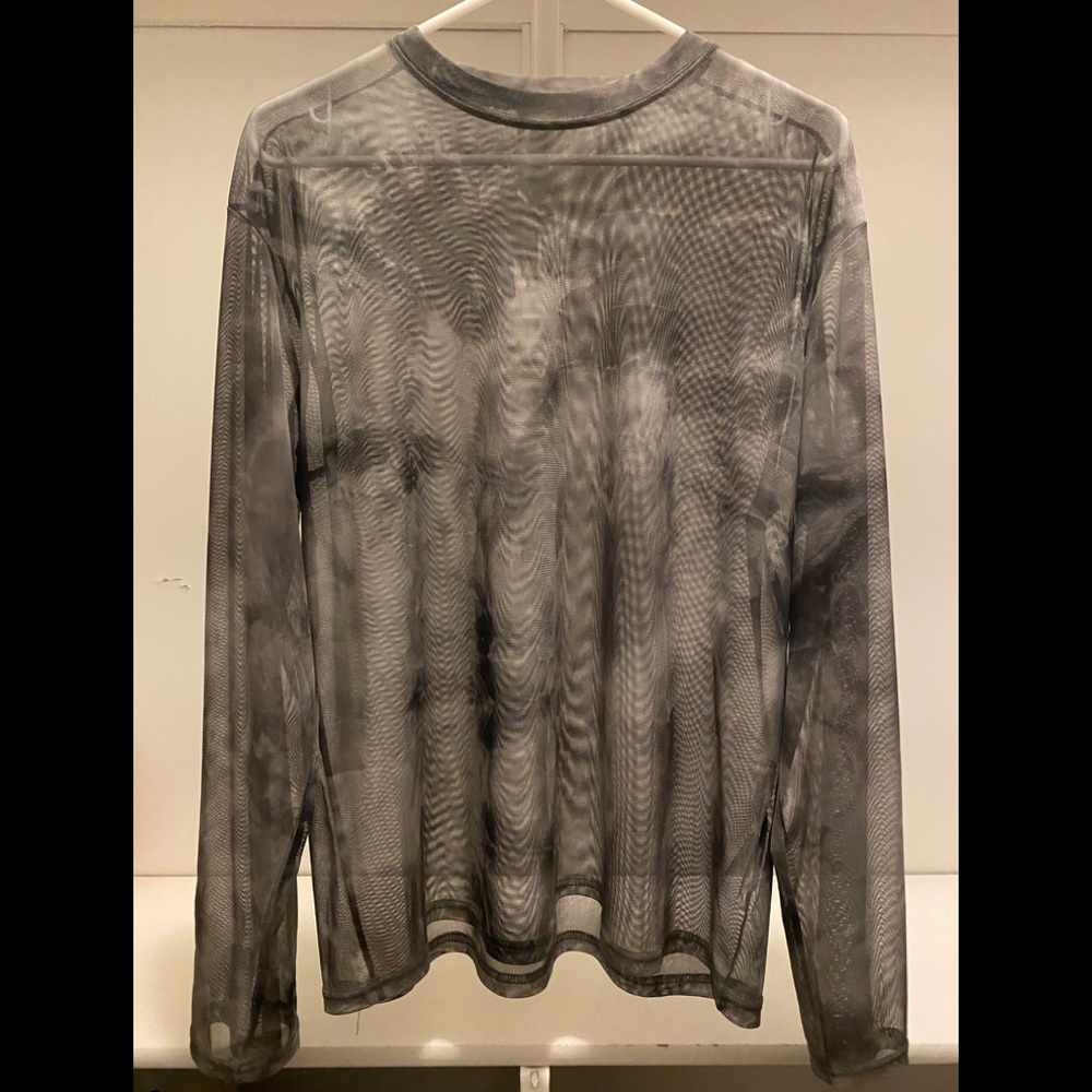 Mesh long sleeve top